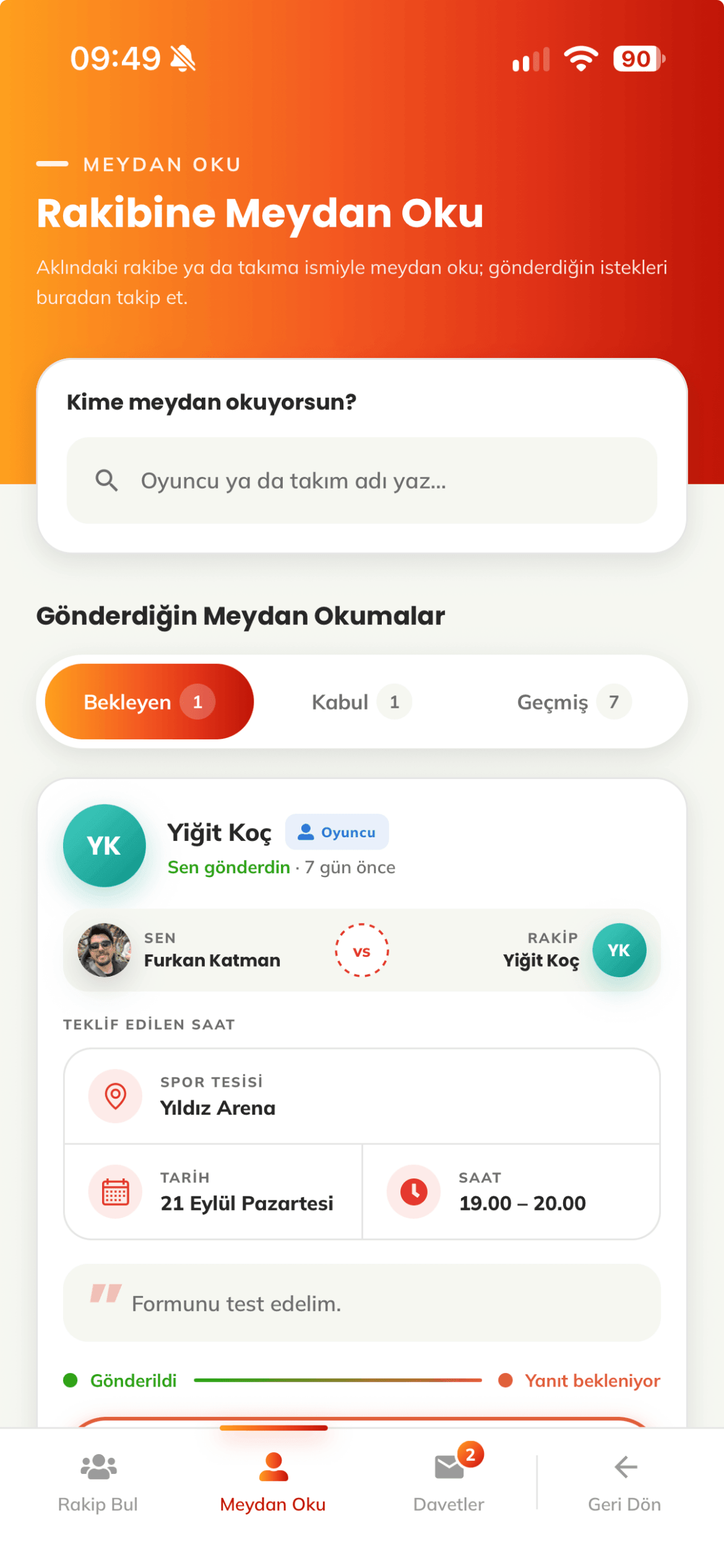 Meydan Oku: gönderilen meydan okumalar